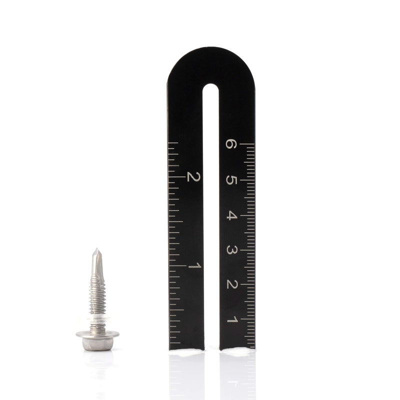 THE CIMPLE CO #12 Size, 1" Length (25mm) - Self Tapping/Drilling Screw - 410 Stainless Steel Screws - Long Wearing and Corrosion Hardy - Hex Washer Head - 100pcs - Image 2